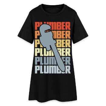 Installateur Vintage Look - Robe T-shirt Femme - noir - Devant