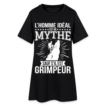 Der ideale Mensch ist ein Mythos, es sei denn, er ist ein Kletterer - Frauen T-Shirt-Kleid - Schwarz - Vorne