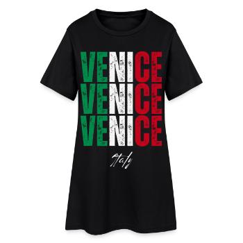 Venise Italie, souvenir de Venise - Robe T-shirt Femme - noir - Devant