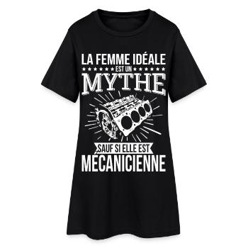 Femme idéale mythe sauf si elle est mécanicienne - Robe T-shirt Femme - noir - Devant