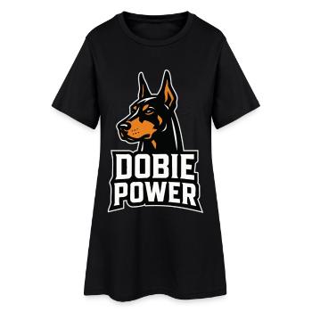 Dobie Power – Fort, loyal et élégant - Robe T-shirt Femme - noir - Devant
