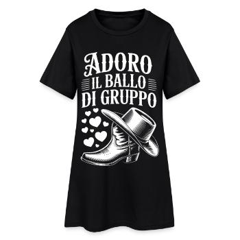 Danse de groupe occidentale - Robe T-shirt Femme - noir - Devant