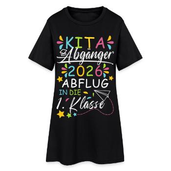 Kita Abgänger 2026 - Frauen T-Shirt-Kleid - Schwarz - Vorne