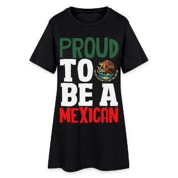 Fierté du Mexique & Maison Drapeau du Mexique - Robe T-shirt Femme - noir - Devant