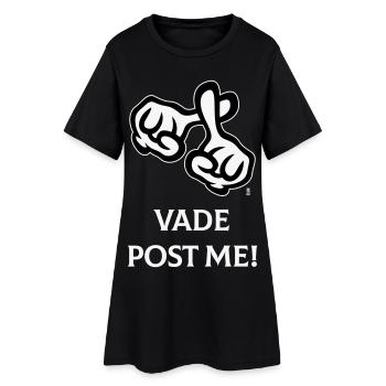 Vade Post Me ! (Croix / Bible / Religion / NEG 2C) - Robe T-shirt Femme - noir - Devant