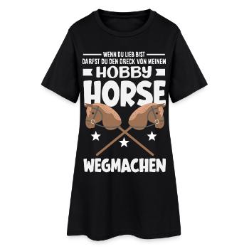Mein Hobby Horse Wegmachen - Frauen T-Shirt-Kleid - Schwarz - Vorne