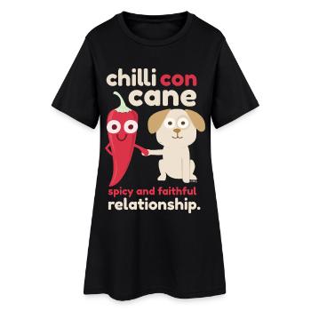Chili avec Cane drôlig. - Robe T-shirt Femme - noir - Devant