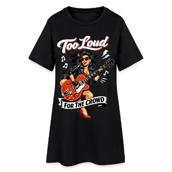 Pins Up Rockabilly : Trop bruyant pour la foule - Robe T-shirt Femme - noir - Devant