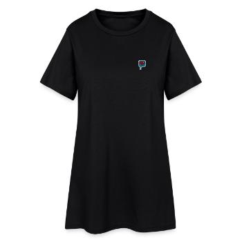 Cœur de pixel - Robe T-shirt Femme - noir - Devant