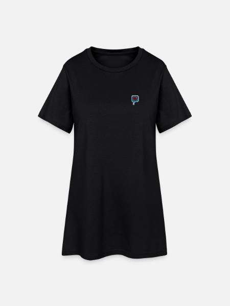Pixelherz - Frauen T-Shirt-Kleid - Schwarz
