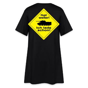 HUPT WEITER - Frauen T-Shirt-Kleid - Schwarz - Hinten