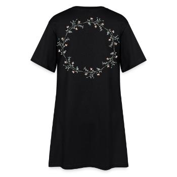 Fleurs - Robe T-shirt Femme - noir - Dos