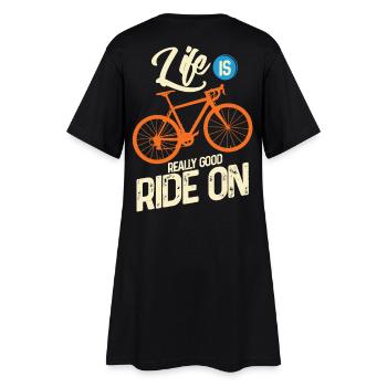 Cycling - Women’s T-Shirt Dress - black - Back