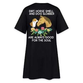 Cadeau d'amant de chien de cheval de chien - Robe T-shirt Femme - noir - Dos