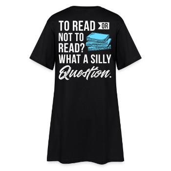 Bücher - Frauen T-Shirt-Kleid - Schwarz - Hinten