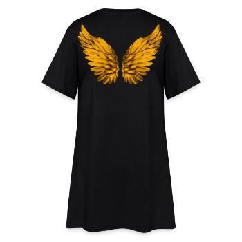 Ailes angéliques aile ange aile or or - Robe T-shirt Femme - noir - Dos