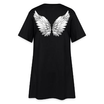Ailes angéliques ailes anges aile blanc blanc - Robe T-shirt Femme - noir - Dos