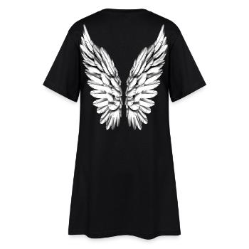 Ailes angéliques Argent Blanc Ange Ailes angéliques - Robe T-shirt Femme - noir - Dos