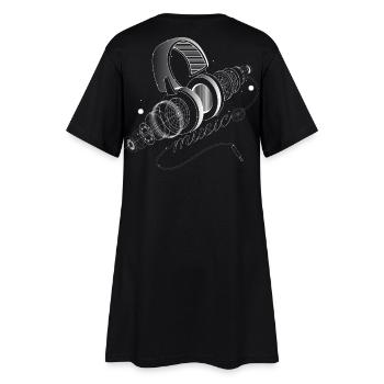 Parties individuelles d'un audio Casque - Robe T-shirt Femme - noir - Dos