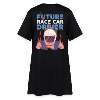 Rennwagen - Future Race Car Driver - Frauen T-Shirt-Kleid - Schwarz - Hinten