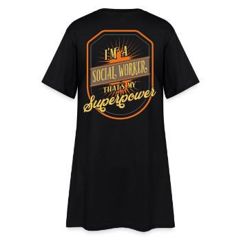 travailleur social - Robe T-shirt Femme - noir - Dos