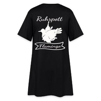 Ruhrpott Flamingo - Frauen T-Shirt-Kleid - Schwarz - Hinten