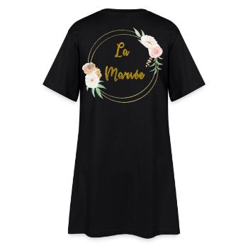 la mariée or et fleurs - Robe T-shirt Femme - noir - Dos