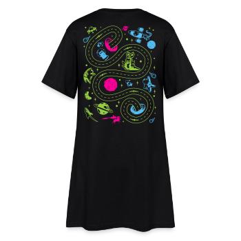 Outer Space Car Track Kids - Robe T-shirt Femme - noir - Dos