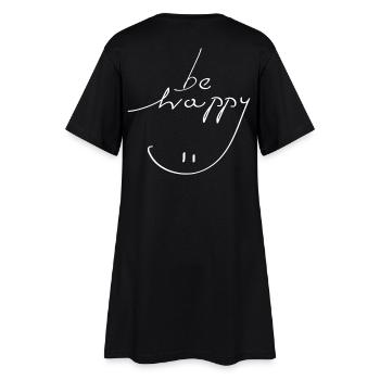 être heureux sourire - Robe T-shirt Femme - noir - Dos