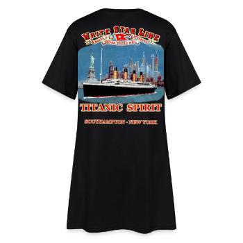 TITANIC SPIRIT Kreation Louis RUNEMBERG © Adagp - Frauen T-Shirt-Kleid - Schwarz - Hinten