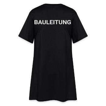 Bauleitung - Bauleiter Geschenk - Frauen T-Shirt-Kleid - Schwarz - Hinten