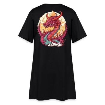 Dragon volcanique lever du soleil - Robe T-shirt Femme - noir - Dos