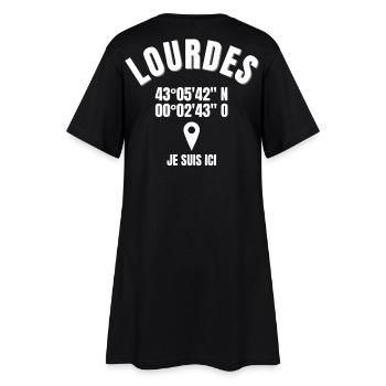 Lourdes, 65286, Sanctuaire Notre-Dame - Robe T-shirt Femme - noir - Dos
