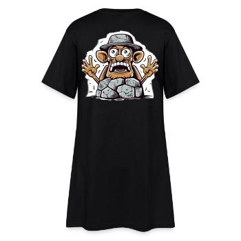 dessin animé broyeur de pierres dessin animé - Robe T-shirt Femme - noir - Dos