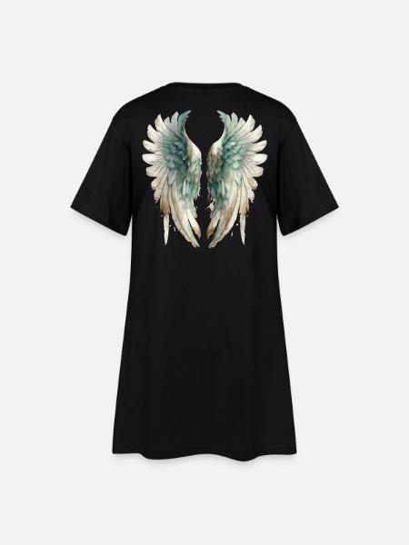 Ailes d'Ange aquarelle pastel - Robe T-shirt Femme - noir