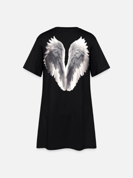 Ailes d’ange - Robe T-shirt Femme - noir