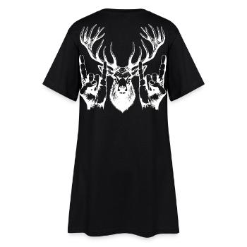 tête en métal fourche signe Cool - Robe T-shirt Femme - noir - Dos