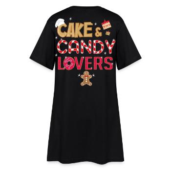 T-shirt Gâteau et Amoureux de Bonbons - Robe T-shirt Femme - noir - Dos