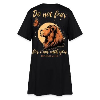 Lion, Papillon, Verset Biblique, Christian - Robe T-shirt Femme - noir - Dos
