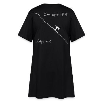 apres ski folge mir schifahren winter schiurlaub - Frauen T-Shirt-Kleid - Schwarz - Hinten