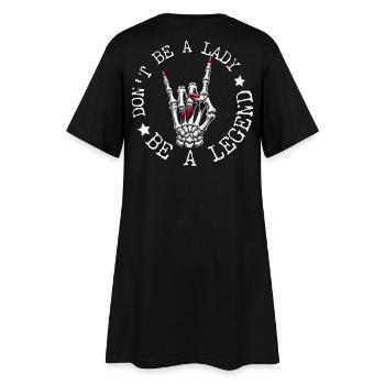 Signe de la main en métal Ne soyez pas une dame Festival Disant - Robe T-shirt Femme - noir - Dos