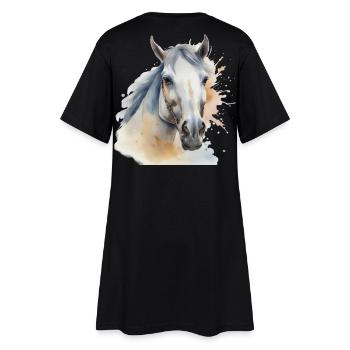 Tête de cheval Cheval Cheval Cheval Etalon - Robe T-shirt Femme - noir - Dos