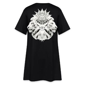 Yvo Tattoo, Lion, Sun, Löwe, Sonne, Tattoo Be You - Women’s T-Shirt Dress - black - Back
