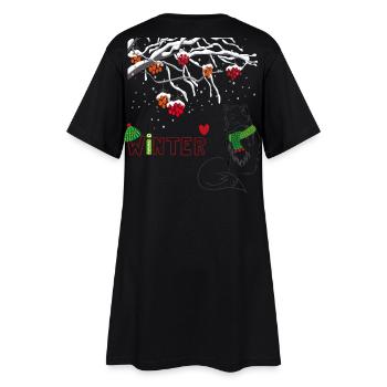 Renard d’hiver - Robe T-shirt Femme - noir - Dos