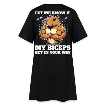 Fais-moi savoir si mes biceps me gênent, capybara - Robe T-shirt Femme - noir - Dos