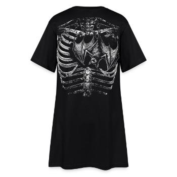 corps de squelette à rayons X avec chauve-souris - Robe T-shirt Femme - noir - Dos