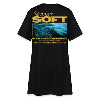 Staying Soft – Power in Gentleness - Women’s T-Shirt Dress - black - Back
