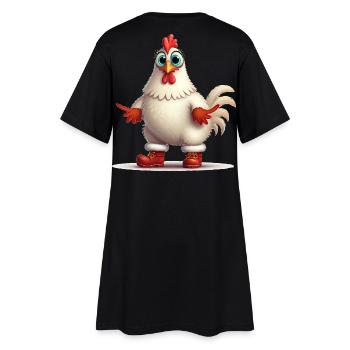 Poule fougueuse avec bottes - Robe T-shirt Femme - noir - Dos