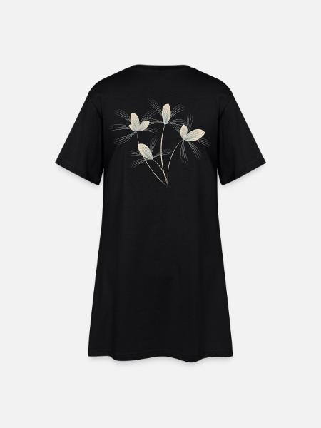 Bouquet de fleurs - Robe T-shirt Femme - noir