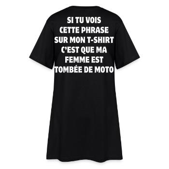 moto, motard, biker, motard humour - Robe T-shirt Femme - noir - Dos